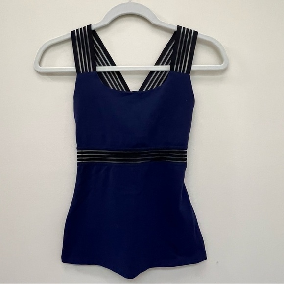 Beyond Yoga Sheer Illusion Tank Top Navy Size Small - Picture 2 of 13